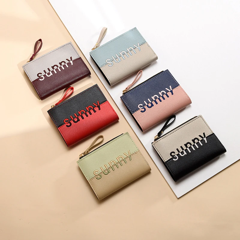 LAYRUSSI Fashion Korean Wallet Women's Money Clip Men Credit Card Holder Business Wallet Student Coin Purse Mini Slim Wallet