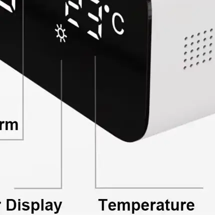 

Tuya WiFi LED Alarm Clock Support Temperature Sensor Time Display USB Desktop Clocks App Voice Control for Living Room Decorate