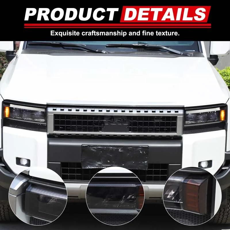 لتويوتا لاند كروزر برادو 2024 + بولي TPU الأسود تصفيف السيارة سيارة العلوي ضوء لاصق غشائي اكسسوارات الديكور الخارجي للسيارة