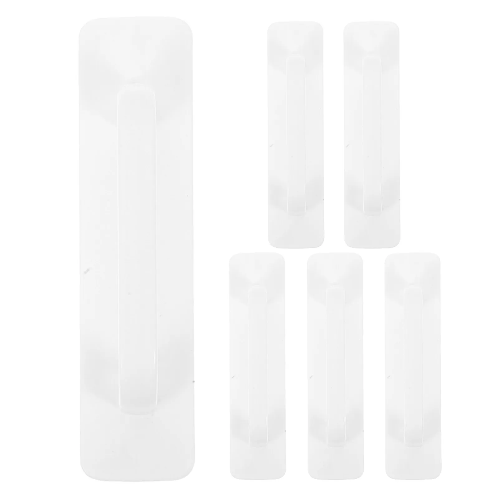 6Pcs No-Punch Cabinet Handles Adhesive Self Stick Pulls for Glass Sliding Doors Wardrobe Drawers Easy Install Waterproof