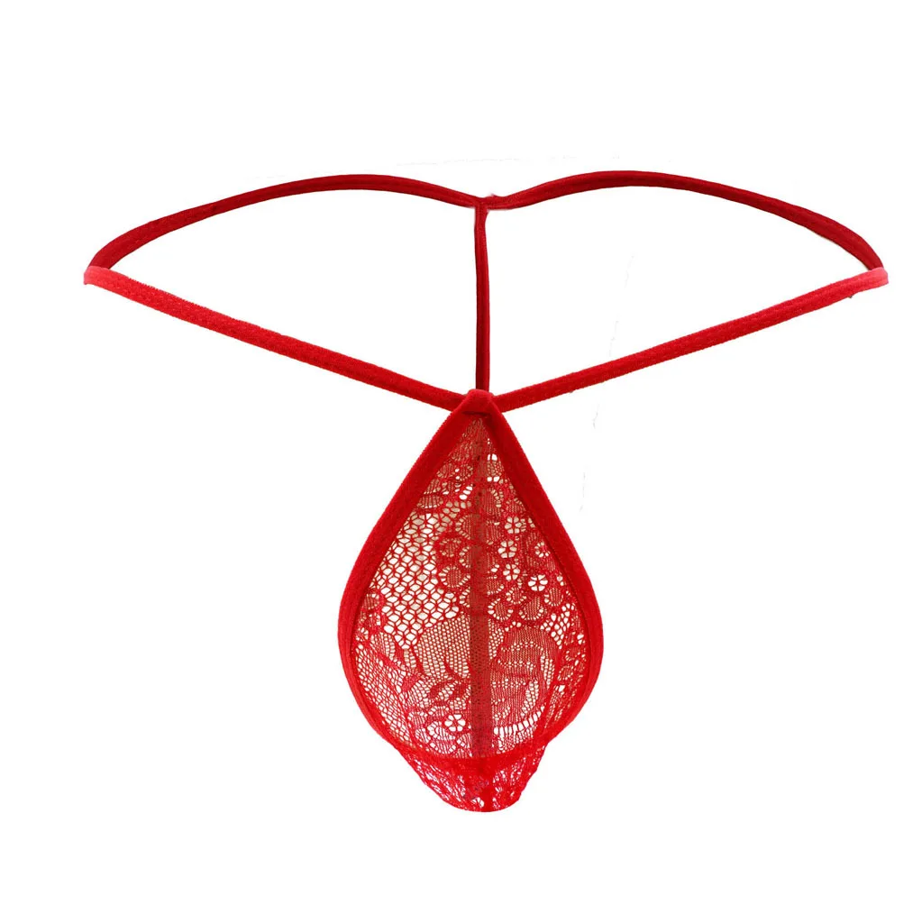 

Мужское сексуальное нижнее белье: красные, черные, белые кружевные трусики-стринги 1128