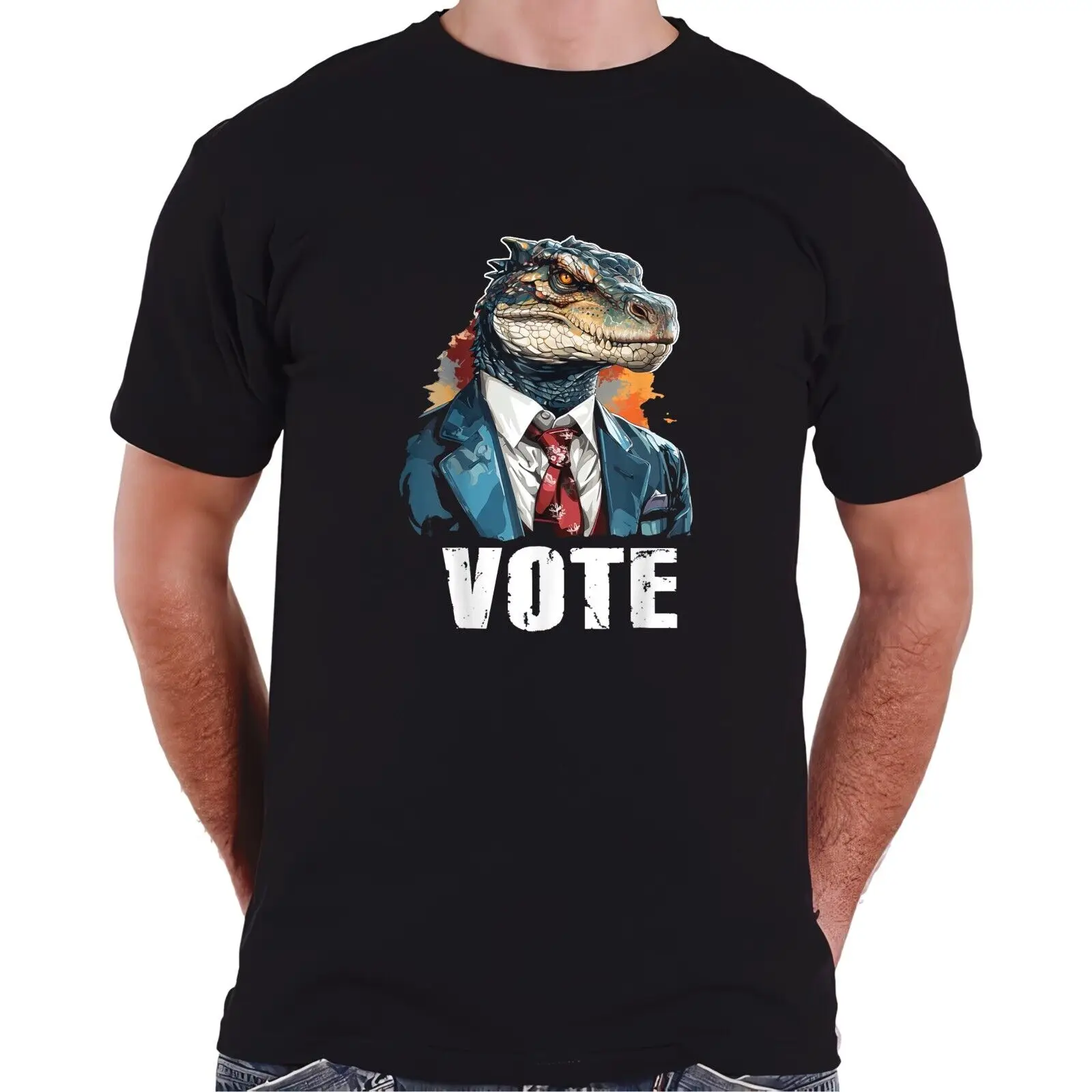 NEW LIMITED Funny Reptilian For President Election Voting Tee T-Shirt Size S-3XL