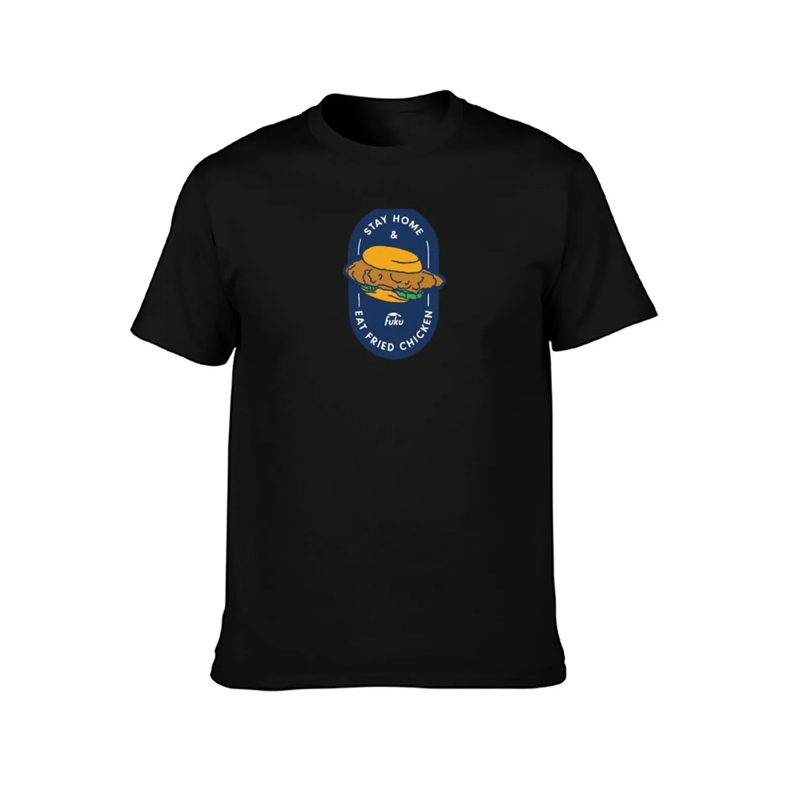 Stay Home and Eat Fried Chicken (Employee Relief Fund) T-Shirt, Summer Casual Cotton Tee, Oversized Streetwear Tops, 100% Cotton