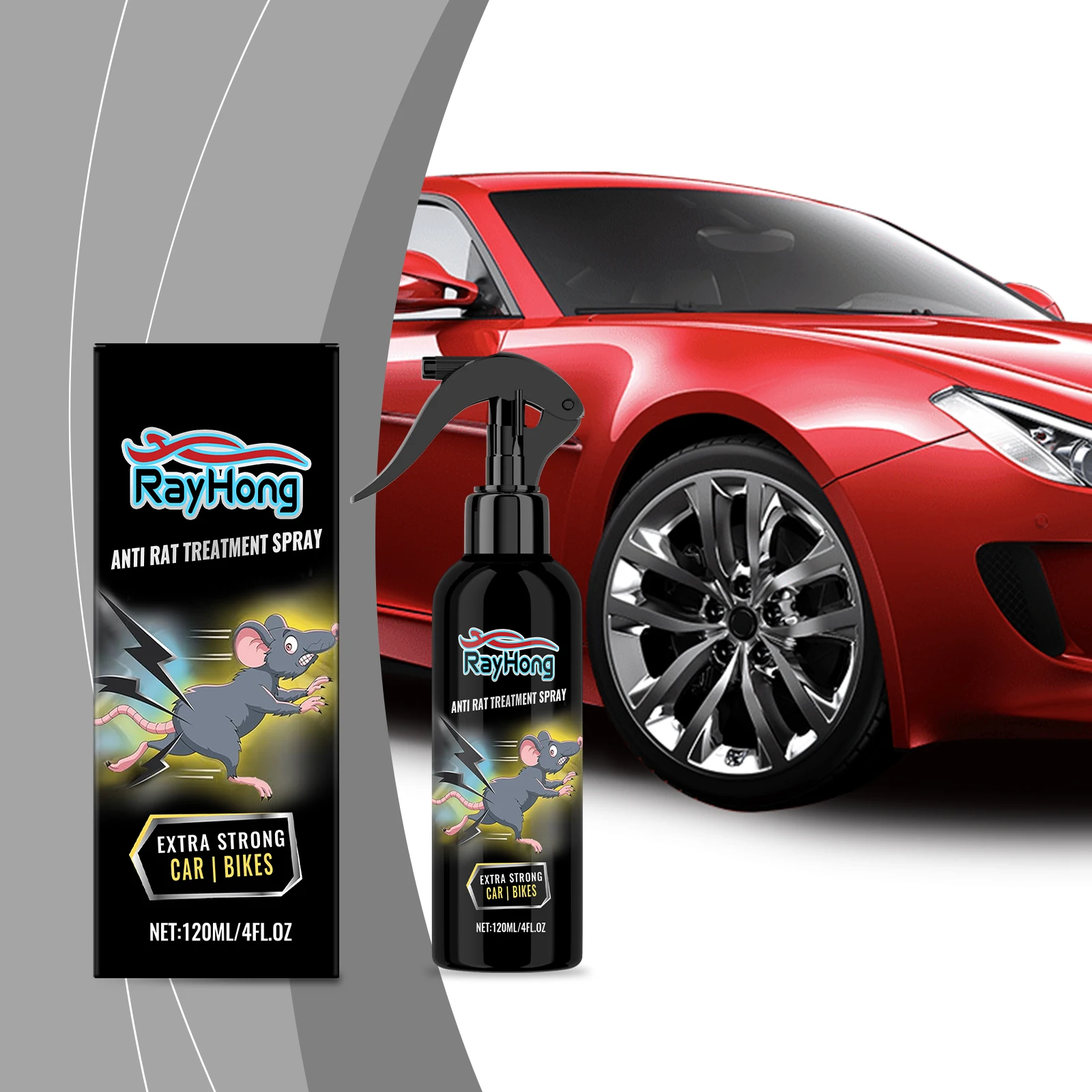 Rayhong 2025 Gentle Automotive Engine Mouse Repellent Spray  (for protecting wires, cables and automotive engines) 120ml