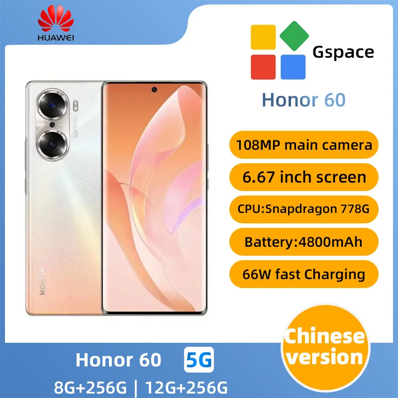 Honor 60 5G Mobile Phone Android 11 Snapdragon 778G 6.67