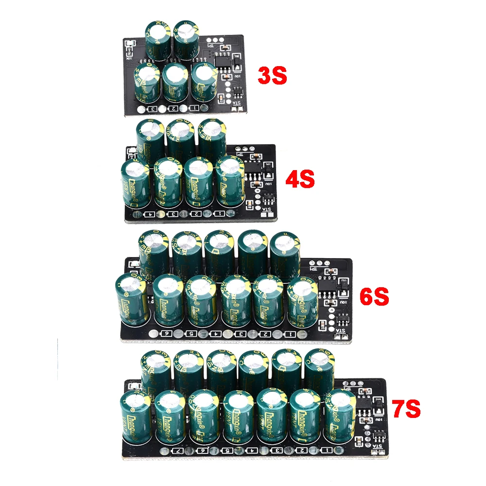 2A Active Balancer Equalizer 3S 4S 6S 7S Li-ion/Lifepo4/LTO Lithium Battery Cell Group Balance Module Capacitor Energy Tansfer