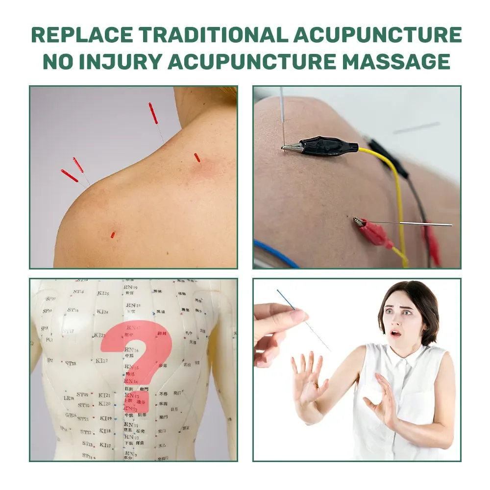 Electronic Acupuncture Pen Massage Pen Meridian Pen Acupressure Point Detector Massager USB Rechargeable Neck Back Body Massager