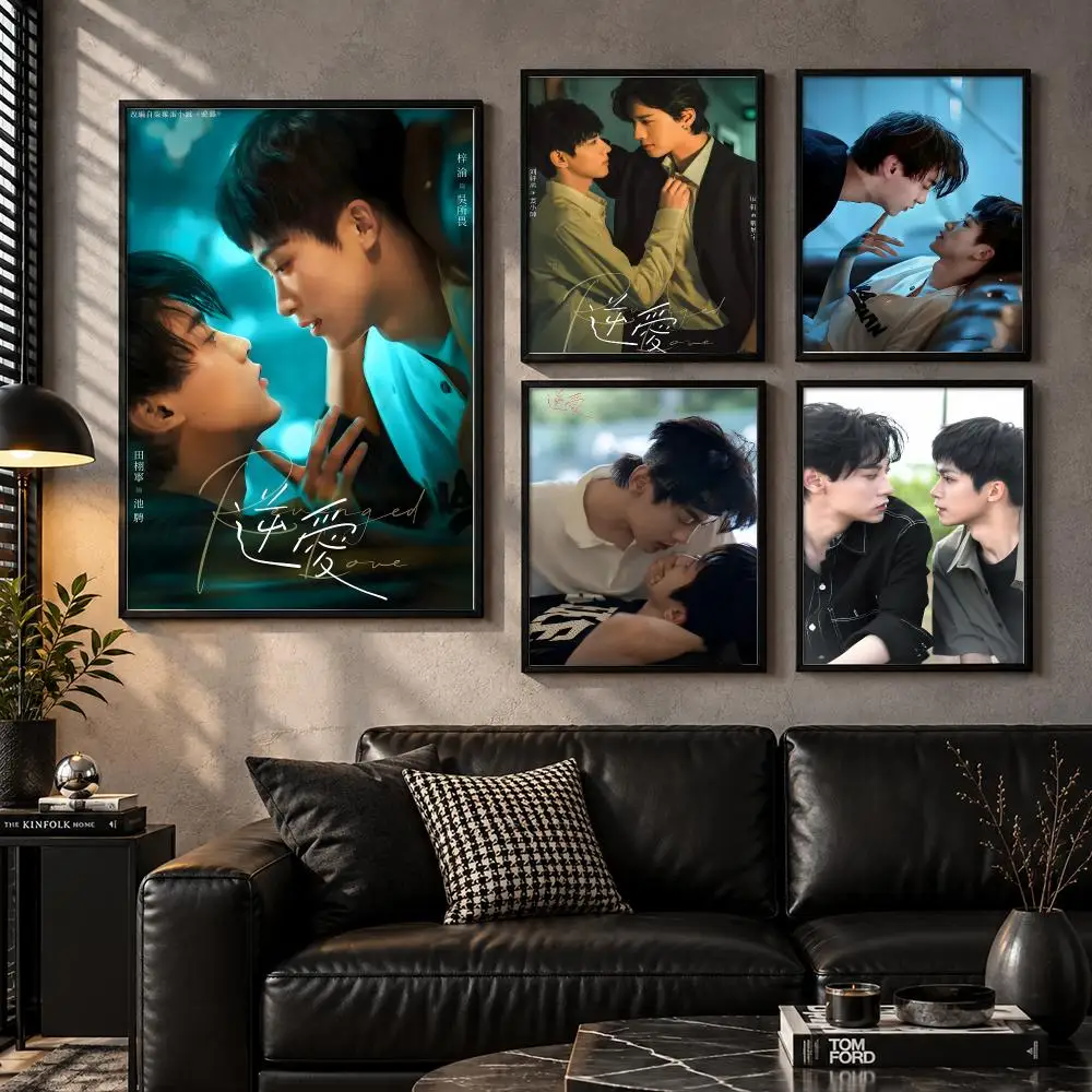 Revenged Love BL Romance Drama Asian Series Emotional Story Poster Modern Self Adhesive Wall Art Prints for Bedroom Living Room