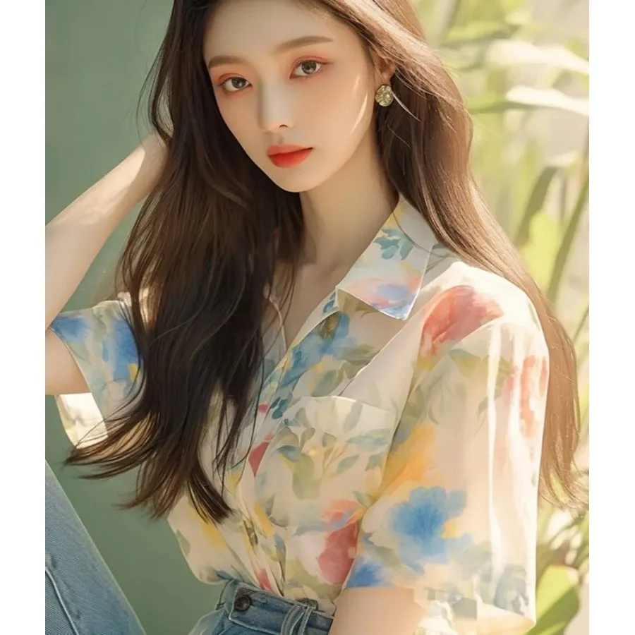 ชุดเดรสผู้หญิงลายดอกไม้ Chic een ทรงเข้ารูป ปกปิดหุ่น แฟชั่นฤดูร้อน ผ้าวิสโคสคุณภาพพรีเมียม ความยาวปกติ