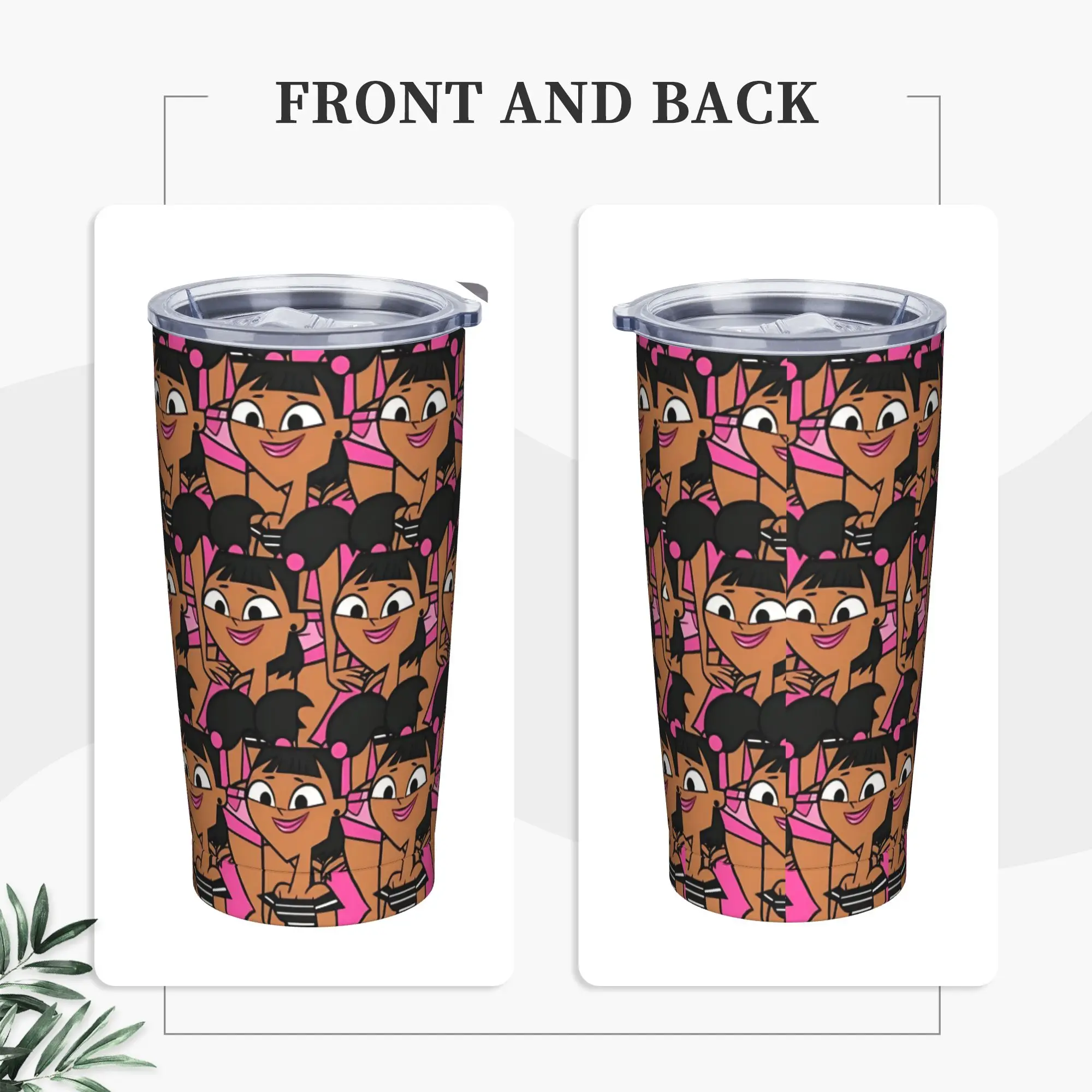 Totals Dramas Katie Insulated Tumbler with Straws Lid  Stainless Steel Coffee Mugs Outdoor Portable Hot Cold Drinks Cups, 20oz