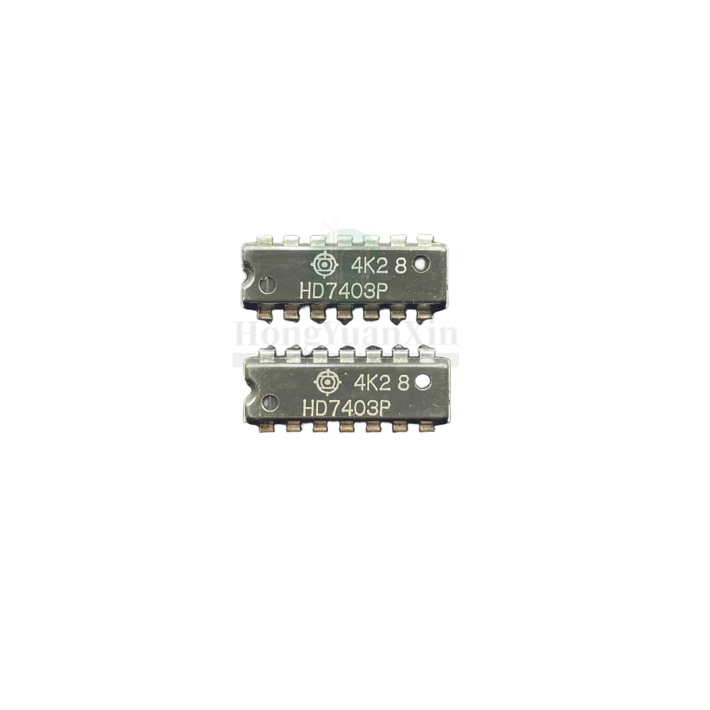 10PCS/ HD7403P Original DIP14 Pin Open Collector Logic Chip