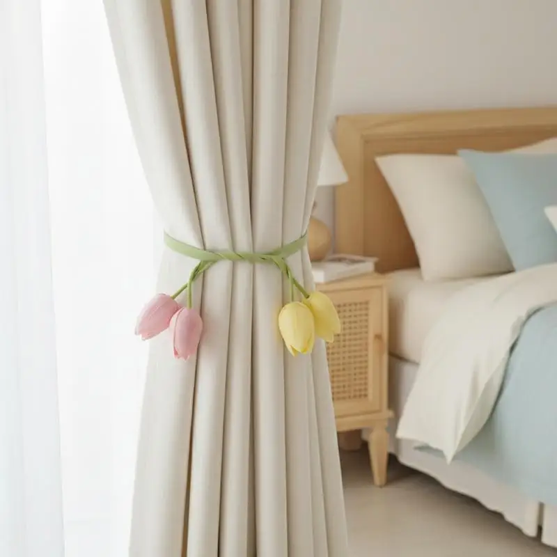 Creative Fashion Tulip Curtain Straps Adjustable Elegant Curtain Tieback Beautifully Curtains Tie Rope Homestay