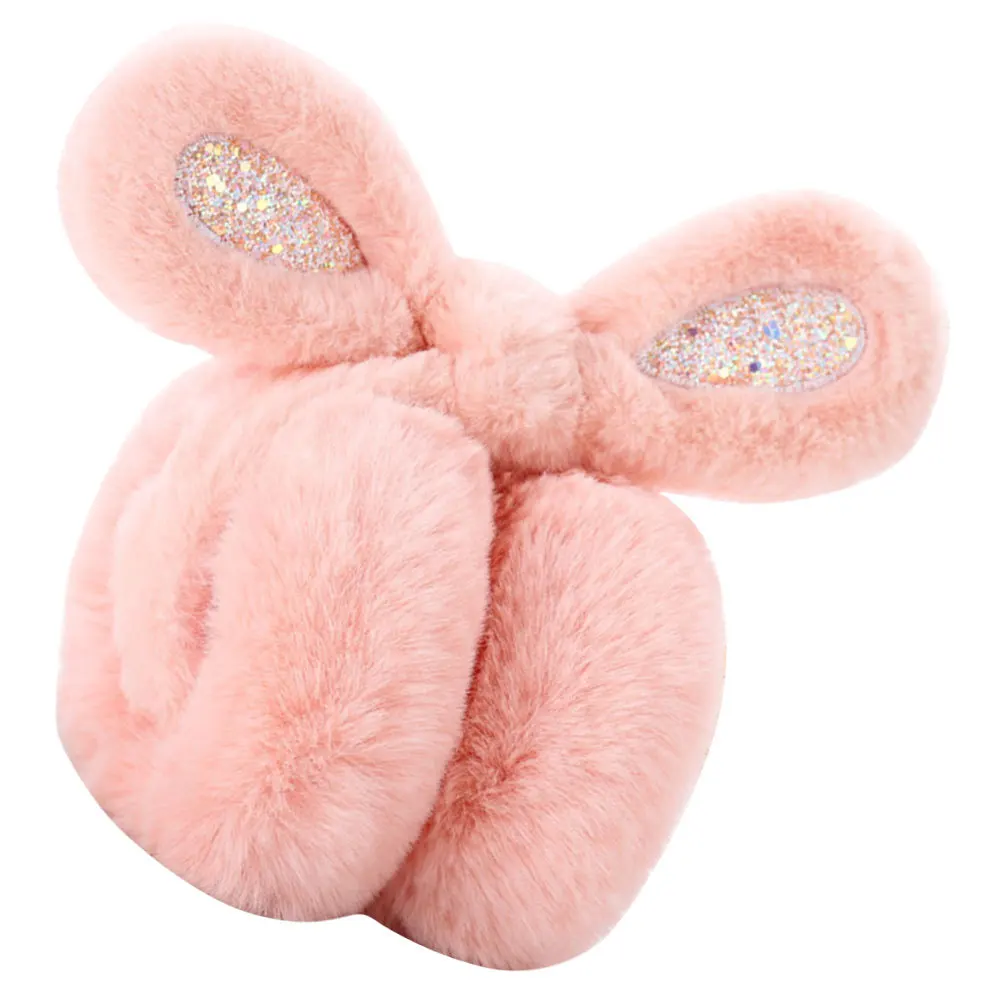 Shiny Sequin Rabbit Muffs For Kids Comfortable Windproof Winter Ear Warmers Children Ear Covers Reusable Gift