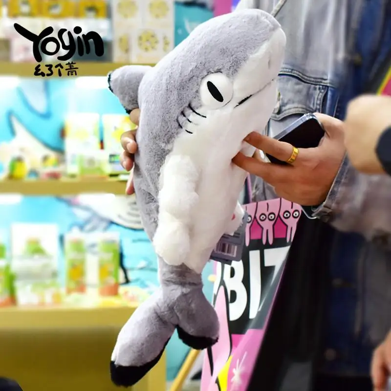50-70cm Plush Doll Anime Black Sharkitty Peripheral Plush Toy Creative Plush Stuffed Doll Kawaii Decor Birthday Birthday Gifts
