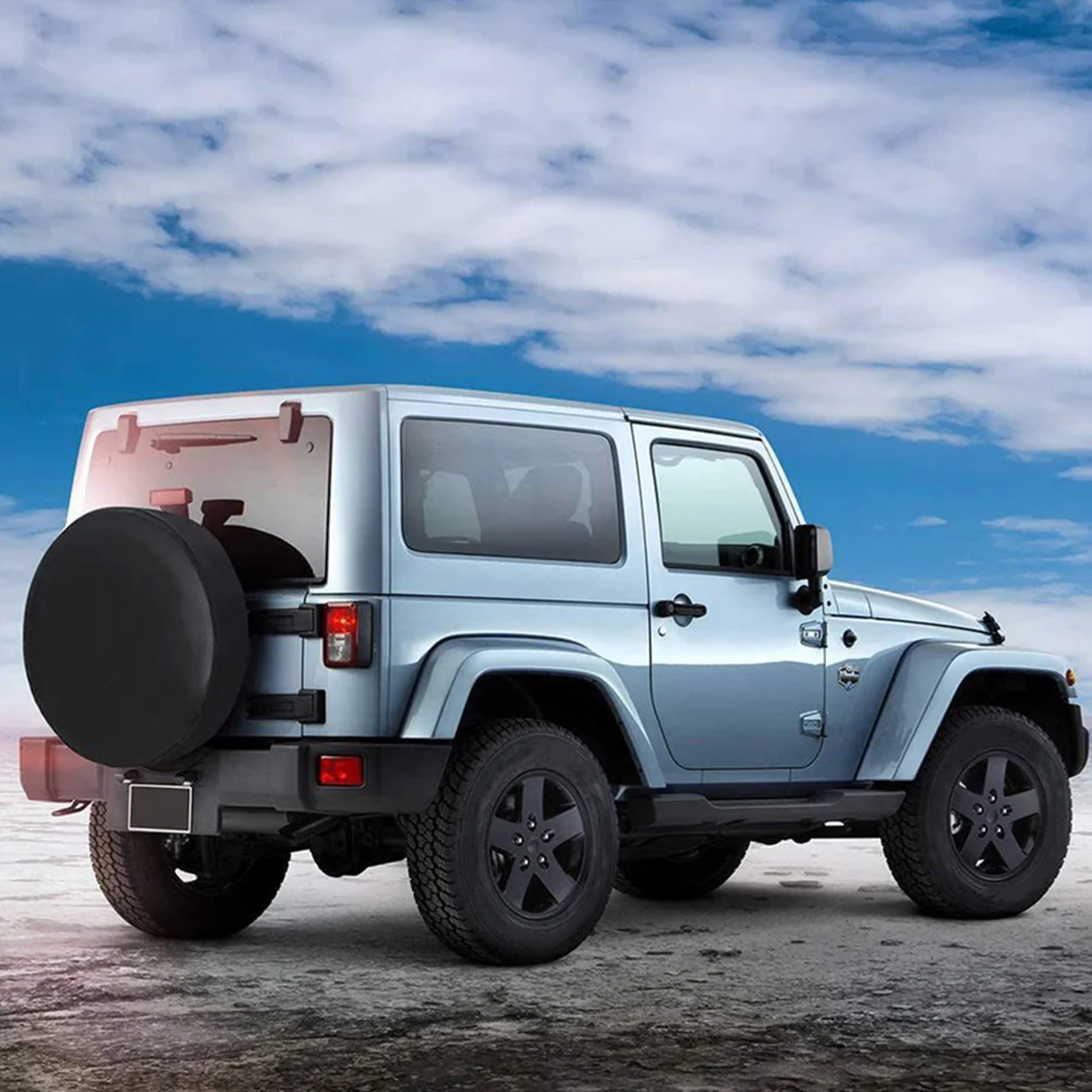 

15In Waterproof Sunproof Tire Cover Heavy Duty PVC Spare Tire Protector Foldable Dustproof Wheel Cover for Outdoor Storage