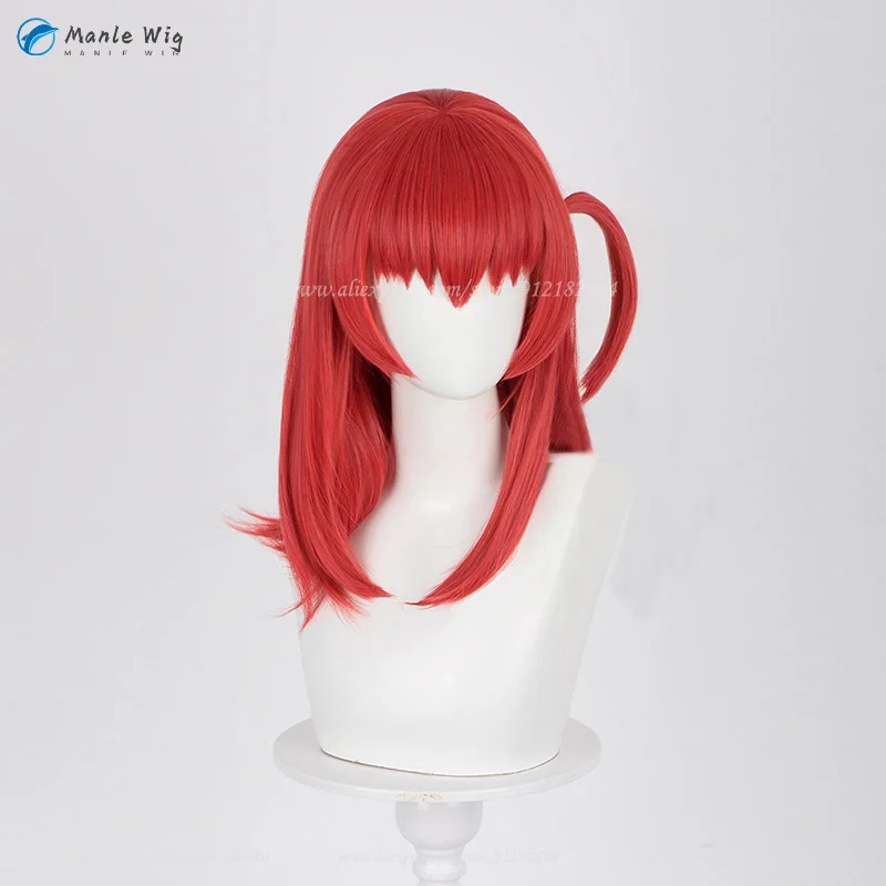 Anime Kita Ikuyo parrucca Cosplay 50cm lungo rosso parrucche da donna resistente al calore capelli sintetici parrucca da festa di Halloween + cappuccio per parrucca