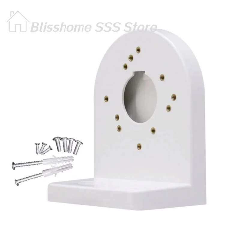 【S】For CCTV Dome Camera Right Angle With Screws ABS Universal Fit Indoor Outdoor Durable Rustproof L Type Bracket Wall