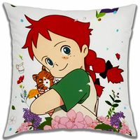 Anne of Green Gables Pillowcases 40x40 Cushions for Decorative Sofa Pillow Cover Pillowcase 50x50 Twin Size Bedding Short Plush