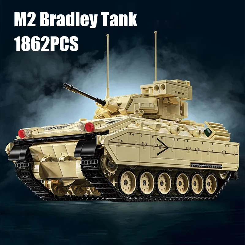 1862PCS Military Armored Car Model Building Blocks Toys MOC Tank Bricks Kits Sets Ornament Creative Idea Toy Gifts Collection