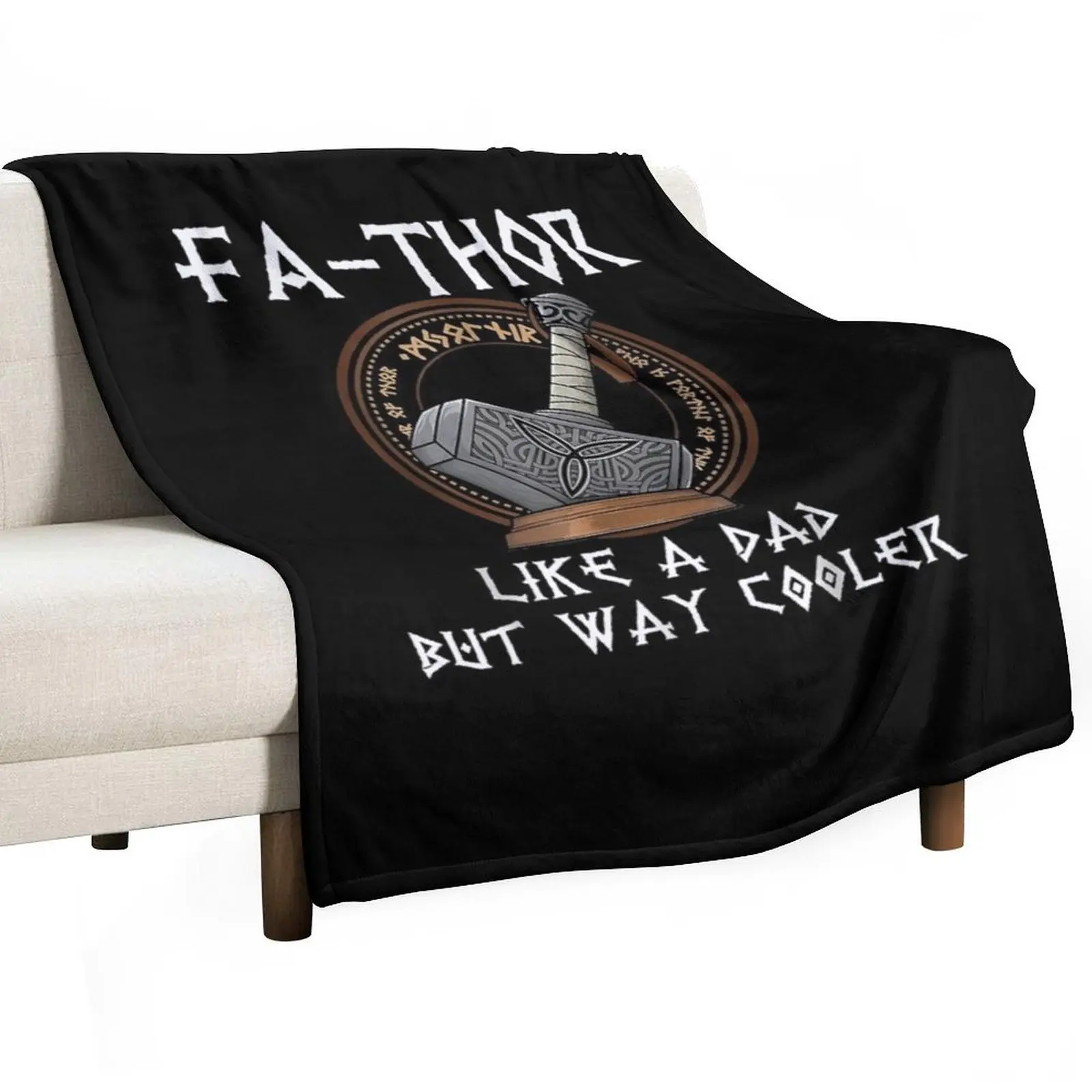 Fa-Thor Like Dad Just Way Mightier Hero gift idea for dad Throw Blanket Sofa Throw Summer Blankets