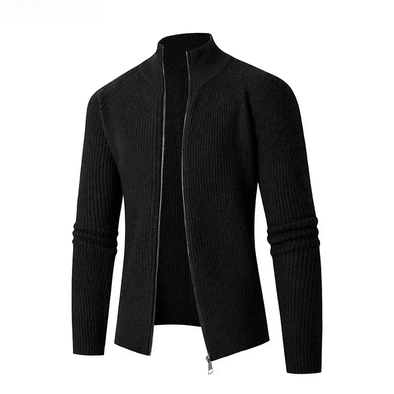 New Men's Knitted Cardigan Solid Color Casual Tight Knitted Jacket High Quality Japanese Men's Sweater Cardigan Couple Cardigan