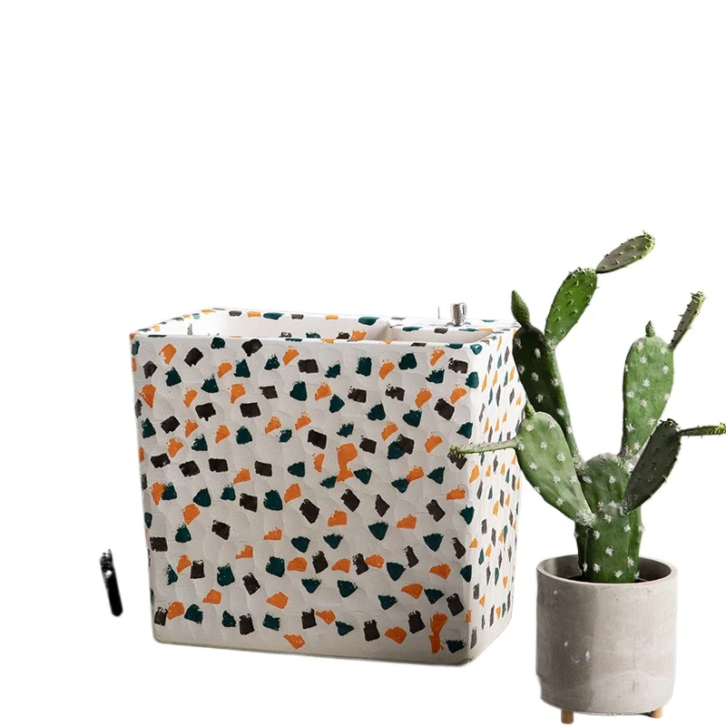 

Outdoor Courtyard Ceramic Large Capacity Rectangular Washing Mop Pool Balcony Household Sink Indoor Mop Pool