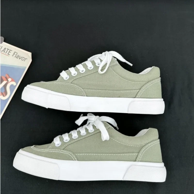 Autumn Canvas Sneakers women Low Top Men Vulcanize Shoes Casual Snearkers Skateboard Shoes Simple Solid plus size Shoes women