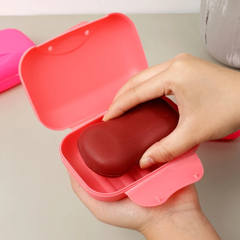 Travel Soap Dish Box Sealed Creative Candy Color Large Container Household Kitchen Bathroom Tools Portable Travel Soap Box