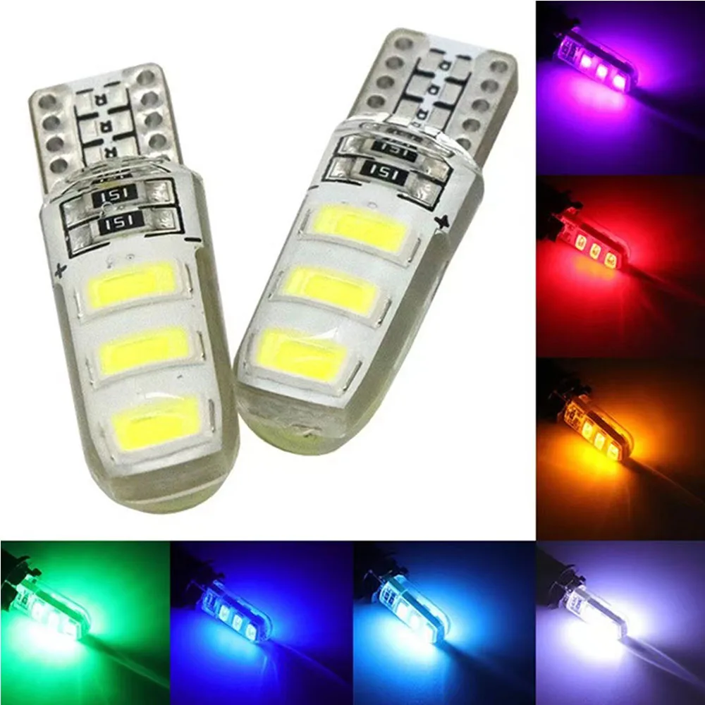 

10pcs LED T10 Strobe Lights Car Lamp W5W Canbus Flashing Signal Bulbs For Car Width Light Stroboscopic Cleara