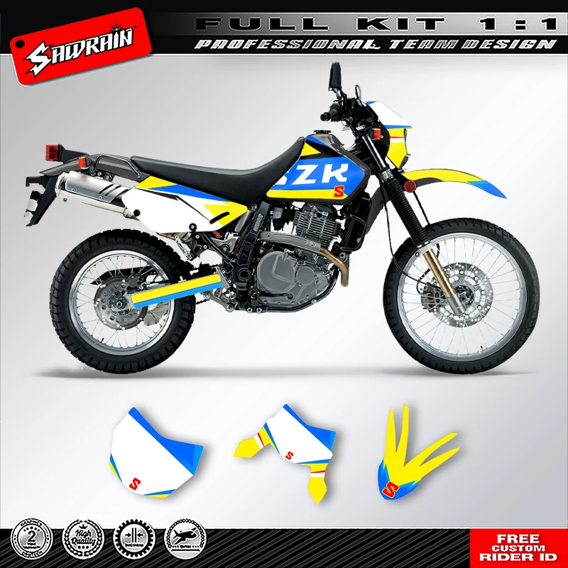

Sawrain для SUZUKI DR650 1996, 1997, 1998, 1999, 2000-2021, индивидуальные графические фоны для мотоциклов, наклейки, комплект 004