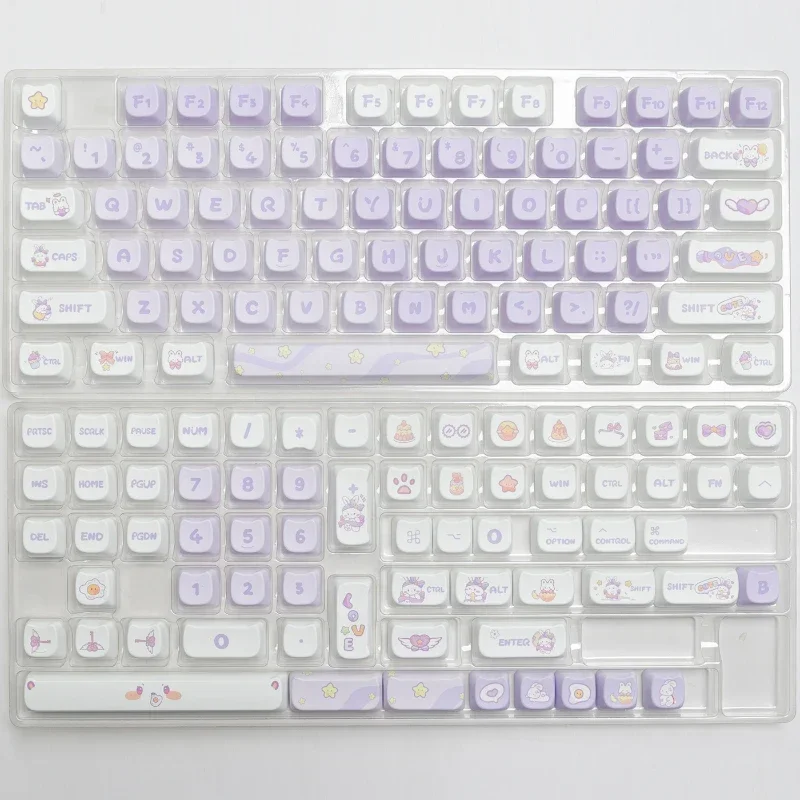 Imagem -05 - Teclas Conjunto Sonho Coelho Mao Perfil Gmk Pbt Keycaps para Teclado Mecânico Sublimação de Tinta Gaming Keycap Personalizado Gk61 140