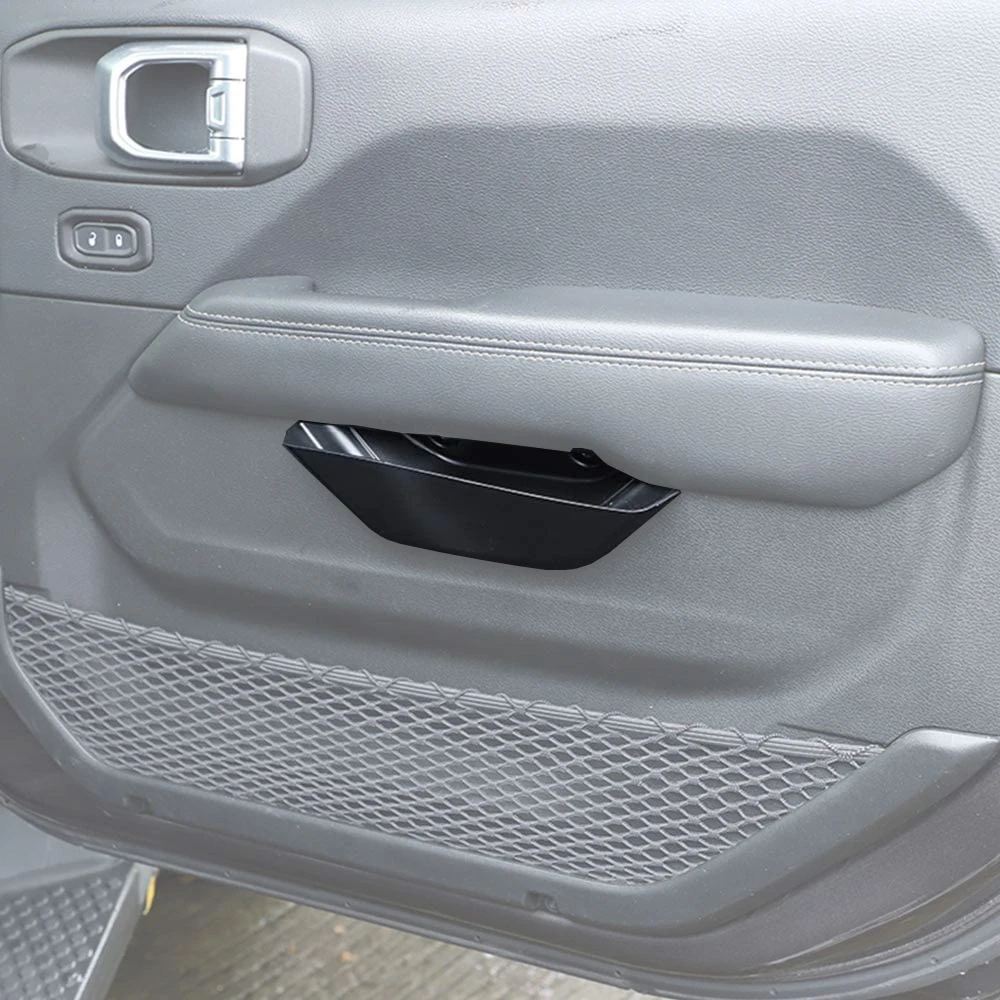 Car Front Door Storage Organizer Tray Grab Handle Box Interior Phone Pocket For Jeep Wrangler JL Gladiator JT 2018+