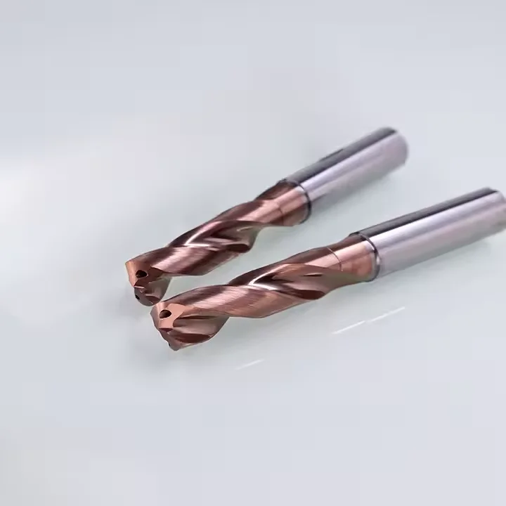 WOY Carbide Drill 5xD with External Internal Cooling Inner Through Coolant Hole Parallel Shank 3.1mm 16mm Coated