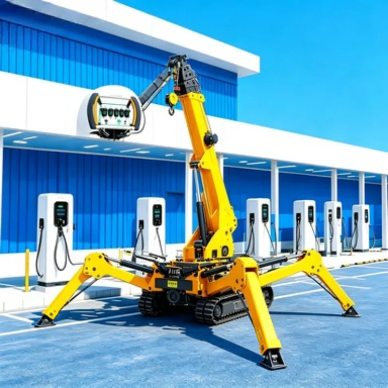

Spider Crane 4 Ton Mini Crawler Hydraulic Telescopic Boom Foldable Lift Remote Control with Fly Jib CE Mobile Equipment
