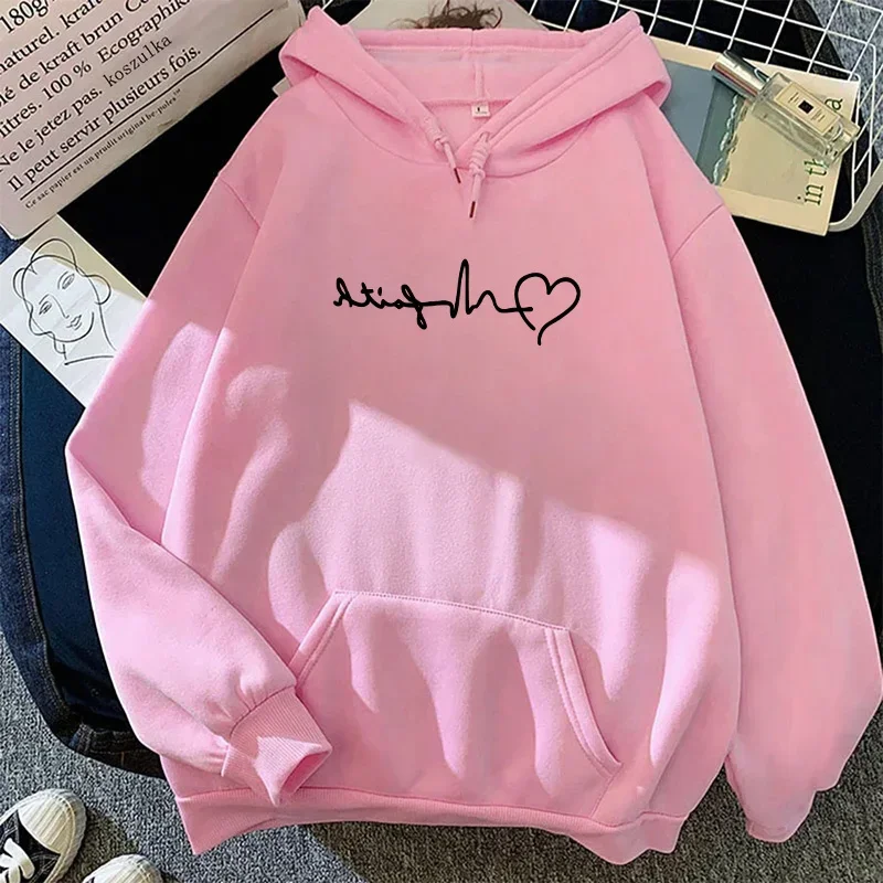 Frauen Hoodies Heiße Verkäufe Casual Druck Sweatshirts Sport Hause Pullover Tops Im Freien Koreanischen Stil Frau Kleidung Sportswear