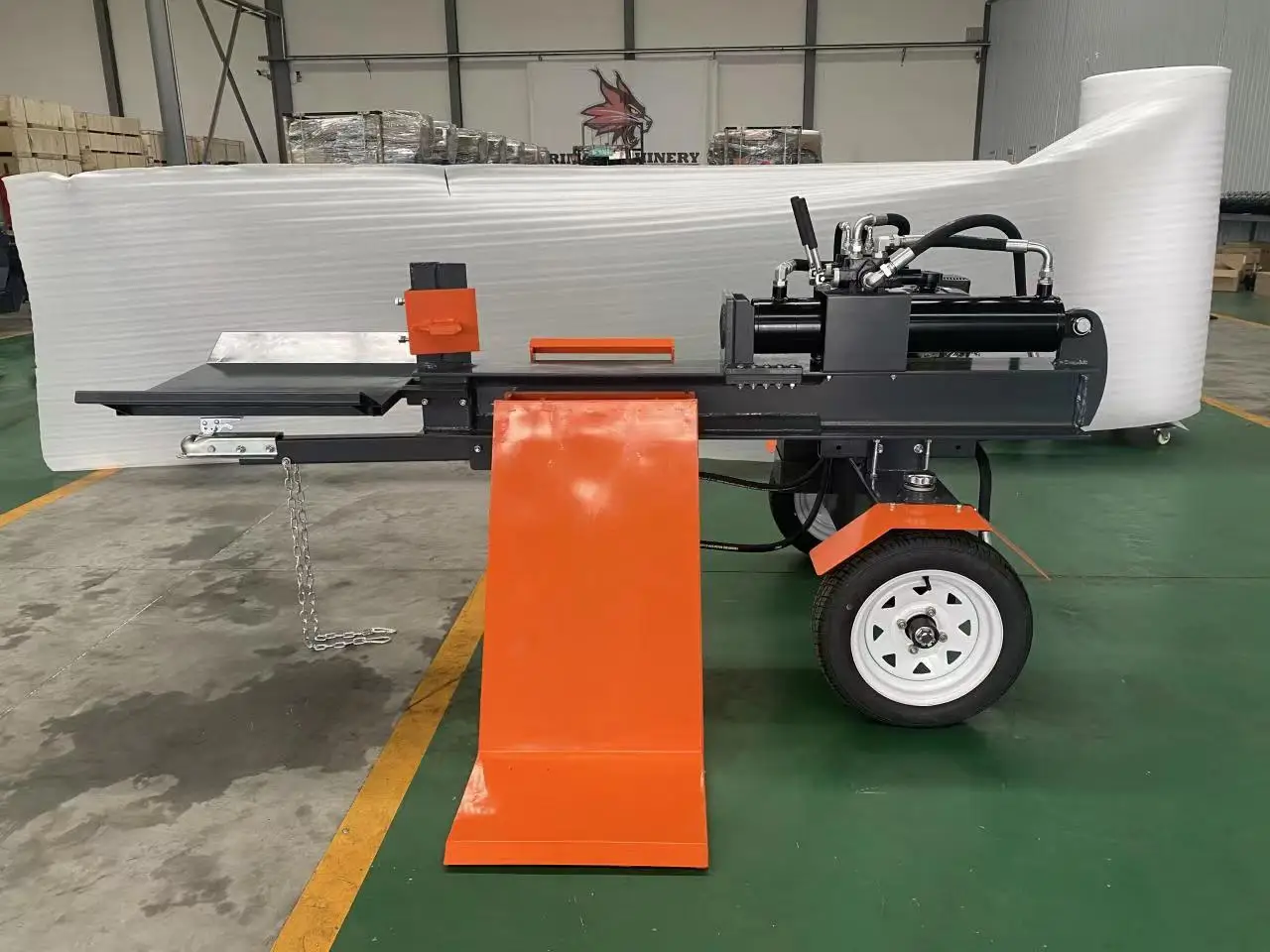 WEMAX CE Approved 37Ton Powered Log Splitter Firewood Processor With Hydraulic Lifting Arms