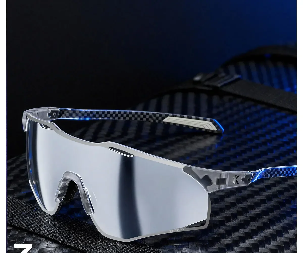 Kapvoe 2026 Neue Sonnenbrille Radfahrbrille Leichte Laufbrille Sportbrille für Männer und Frauen Wanderbrille Kohlefaser UV400 Schutzbrille – Detail 4