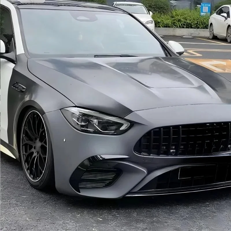 Heavy Duty C63 Wide Body Kit Front Rear Bumper Exterior Facelift Sport Style Universal Fit Car Auto Guard 4