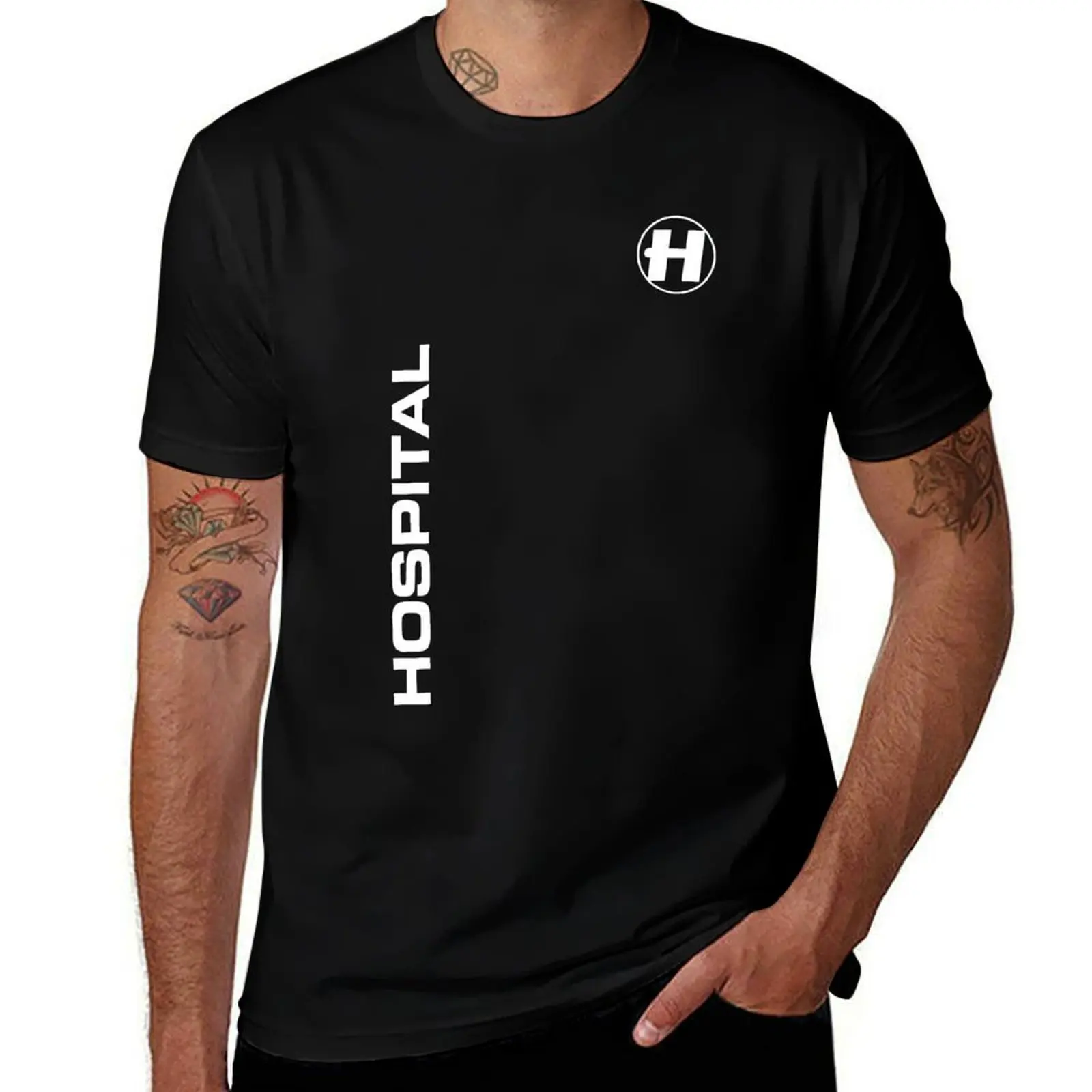 Hospital Records Merch Hospital Records T-Shirt Comfortable Work Wear Tee