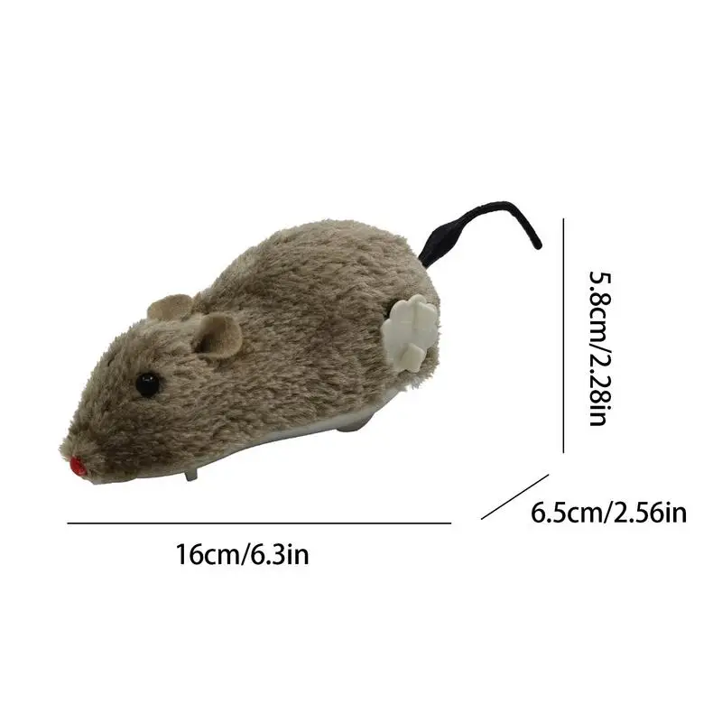 Wind Up Mouse Cat Toy Plush Wind Up Mouse Shape Cat Toys Kitten Stuffed Toy Decorative Interesting Cat Chasing Toys For Pet Shop