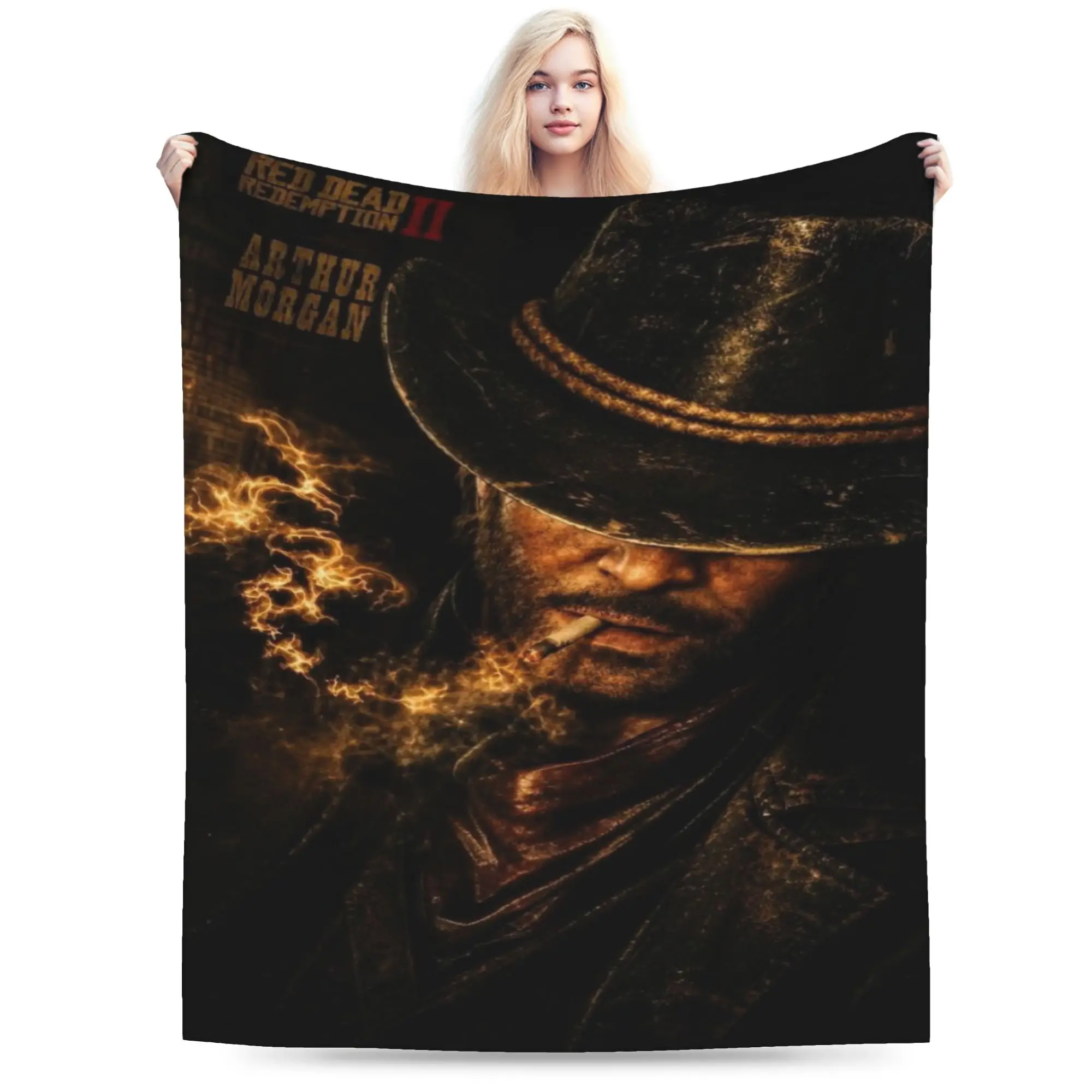 Arthurs Morgans Blanket Lightweight Thin Flannel Relax Gift  Throw Blankets Bedspread