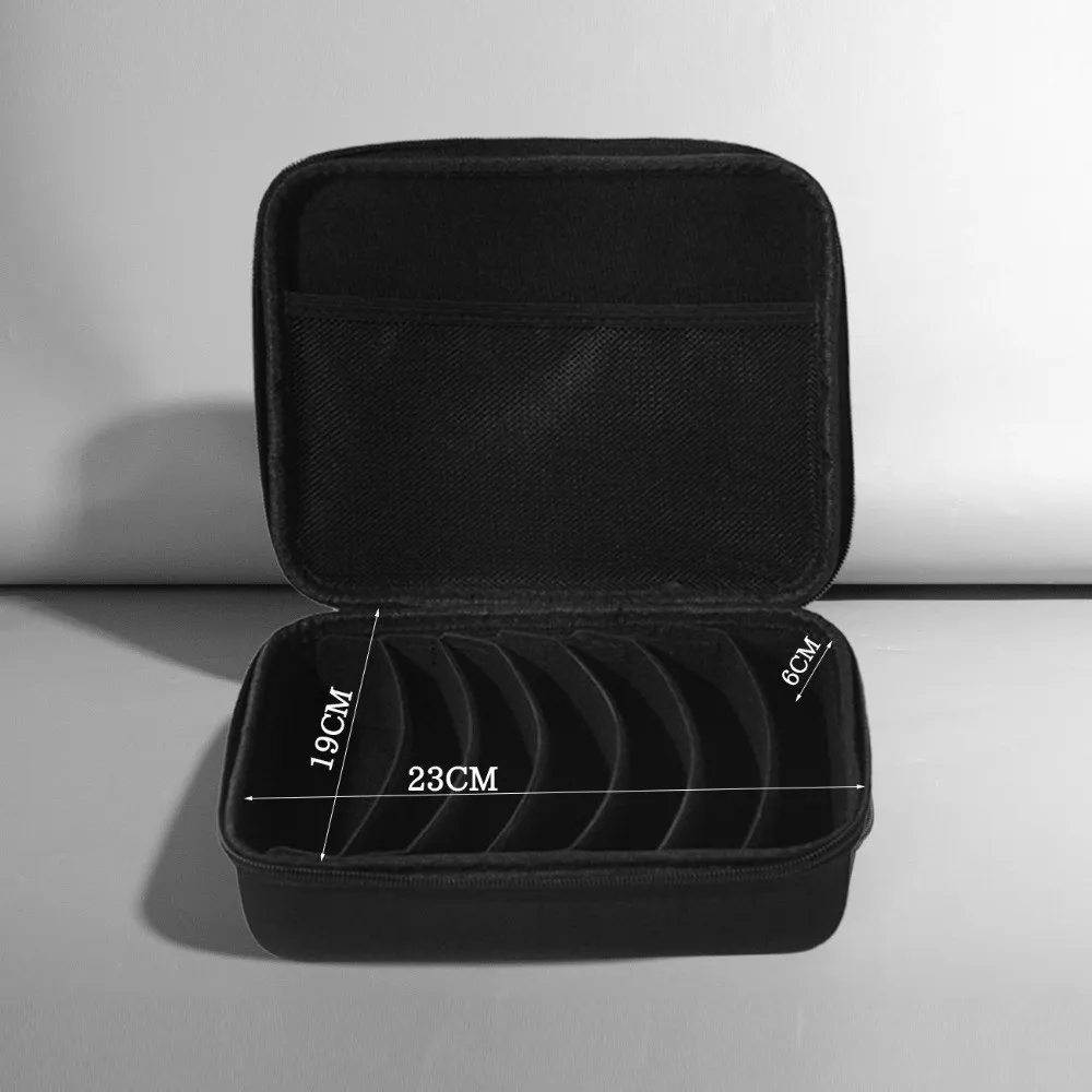 EVA Eyewear Organizer Case Adjustable Compartments Portable Sunglasses Storage Box Zipper Closure Eyewear Storage Bag Travel Use