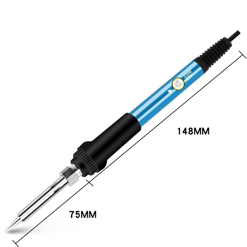 Elettrico 110V/220V 60W spina ue/usa temperatura regolabile saldatore saldatura riscaldamento Nib riparazione strumento telefonico + 5 punte gratuite