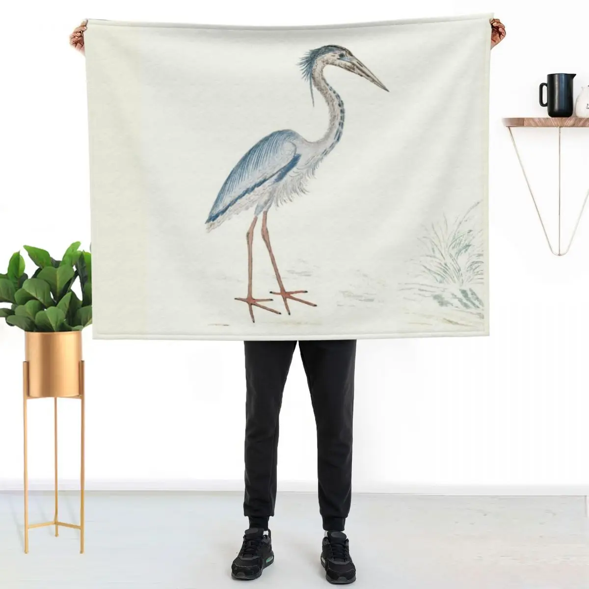 Heron Throw Blanket Sofa Throw Decorative Sofas Luxury Throw Hair heavy to sleep Soft Blankets