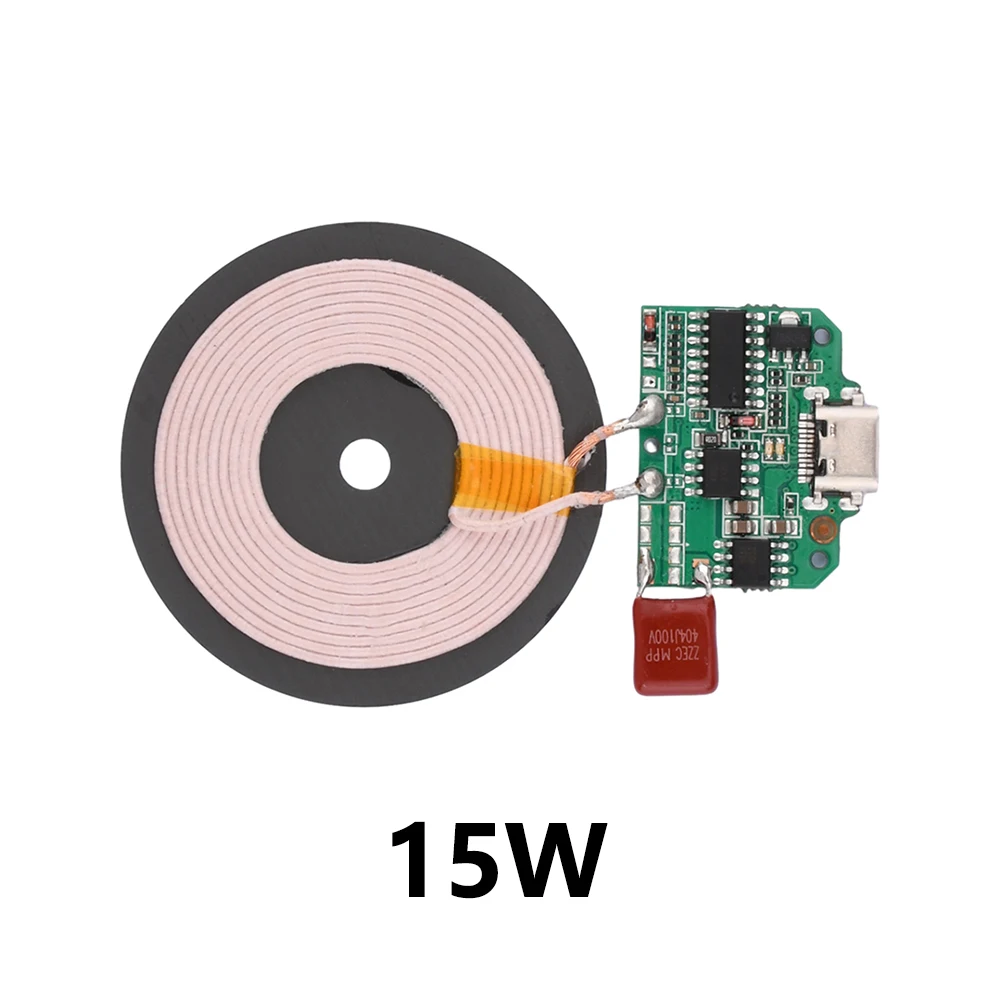 5-15W 12V Wireless Fast Charging For QI Mobile Phone Charger Module Transmitter PCBA Circuit Board Large Coil 0-8MM Distance