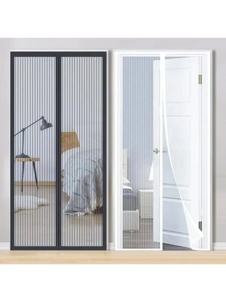 Magnetischer Türvorhang, Anti-Mücken-Insektennetz, Sommer-Fliegengitter, stanzfreies Moskitonetz für Fenster, unsichtbares Netzgewebe