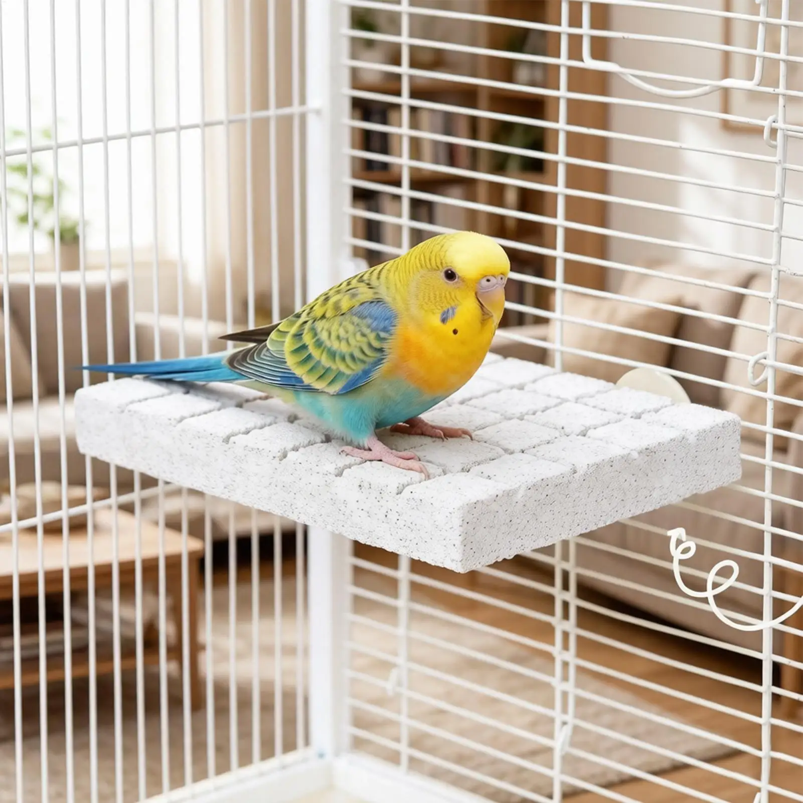 Bird Beak Grinding Stone Parakeet Resting Cockatiel Perch Stand For Pet Parents Animal Lovers Trainers Macaw Conure Zoo Aviaries
