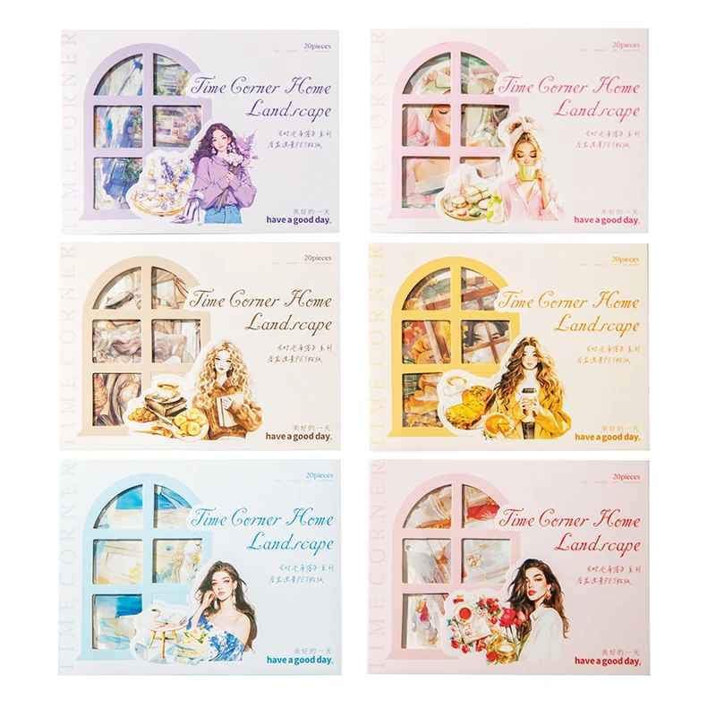 

12 упаковок/лот, серия «Угол времени», милая ретро декоративная наклейка для домашних животных