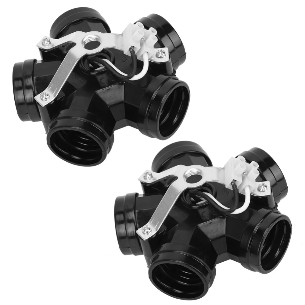 2PCS Reliable E27 Lamp Base Holder 3/4/5 Head Black Lamp Holder Socket Light Bulb Holder DIY Lighting