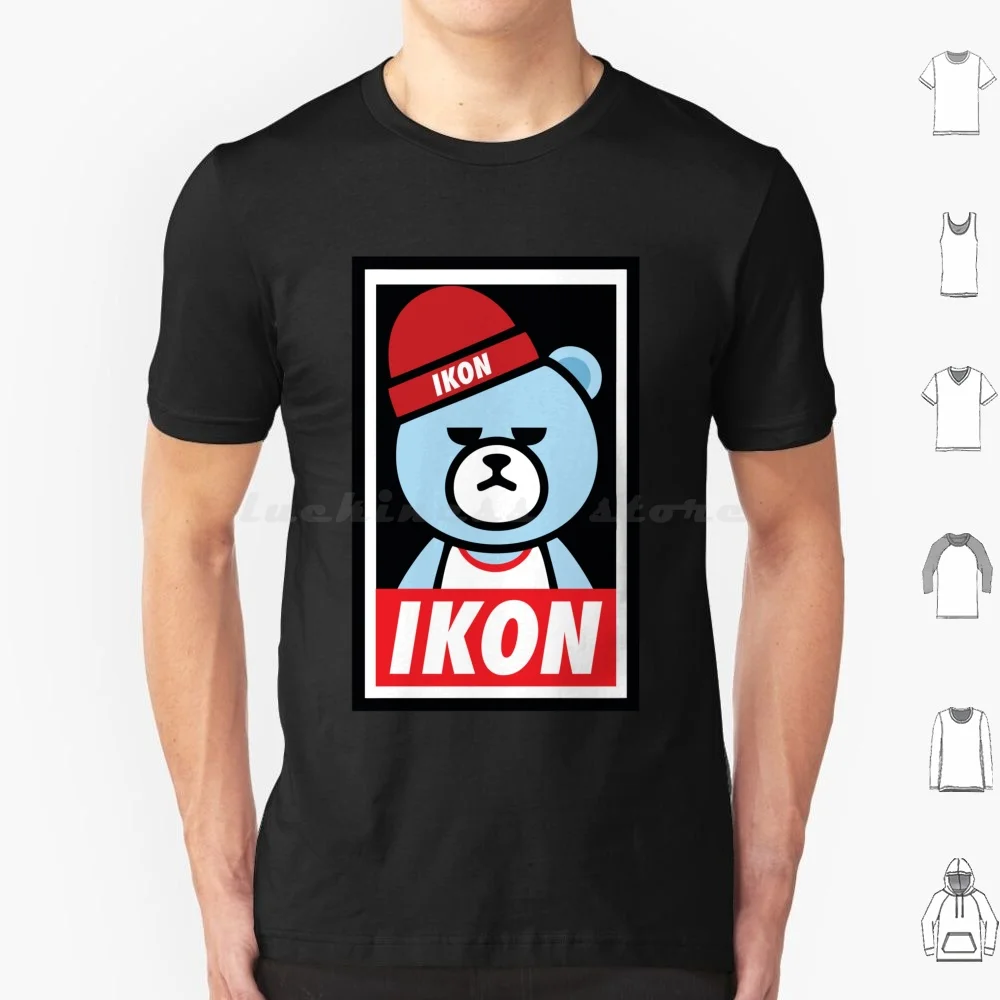 Ikon Yg Bear T Shirt Cotton Men Women DIY Print Ikon Yg Fanart Kpop K Pop Korean Winner Welcom Back Yg Bear Bear Kronk Jin Hwan